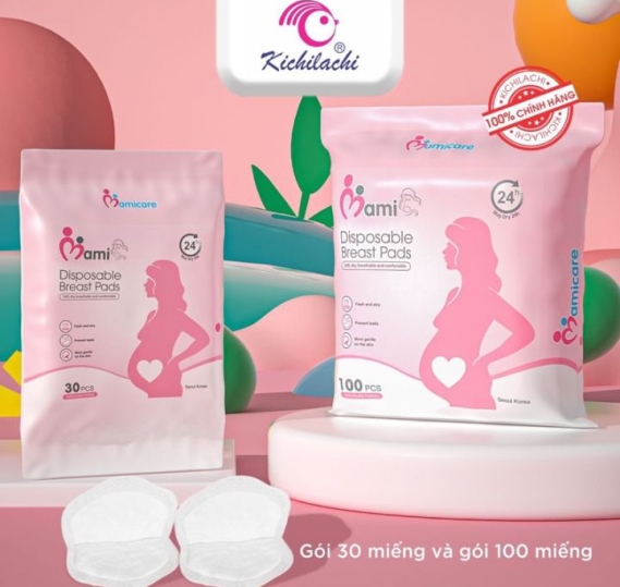 Miếng Lót Thấm Sữa MamiCare 30 miếng và 100 miếng
