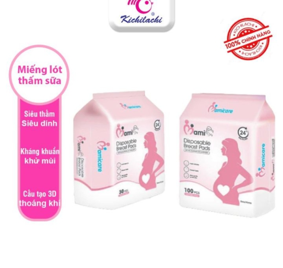 Miếng Lót Thấm Sữa MamiCare 30 miếng và 100 miếng