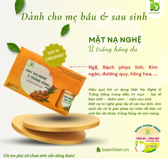 Mặt Nạ Nghệ Ủ Trắng Hồng Bảo Nhiên