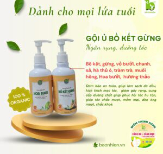 Cao gội đầu bồ kết gừng, hoa bưởi 290,000₫