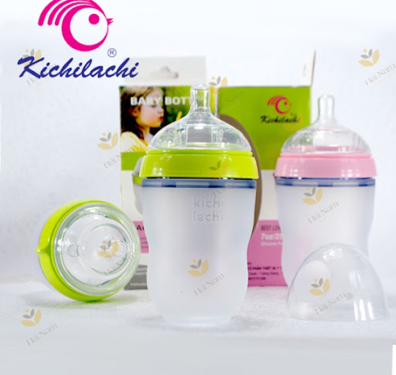 Bình sữa silicone Kichilachi 150ml - 250ml siêu mềm