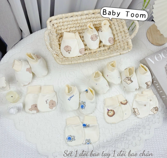 Bao tay chân xô muslin
