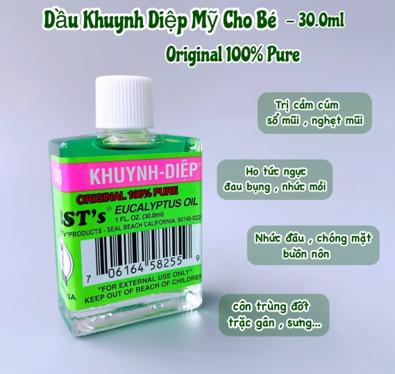 DẦU KHUYNH DIỆP MỸ CHO BÉ