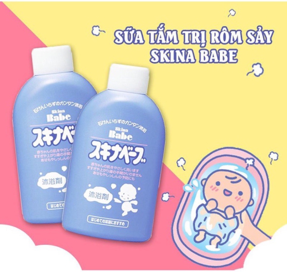 SỮA TẮM NGỪA RÔM SẨY CHO BÉ SKINA BABE NHẬT BẢN 500ML