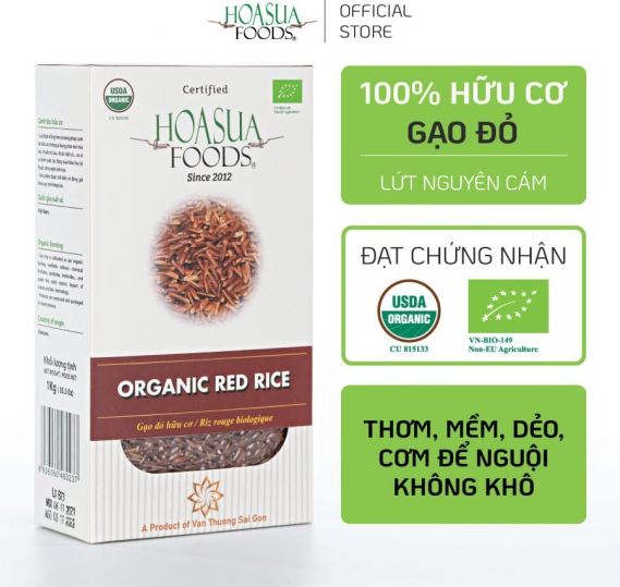 GẠO ĐỎ HỮU CƠ HOASUAFOODS