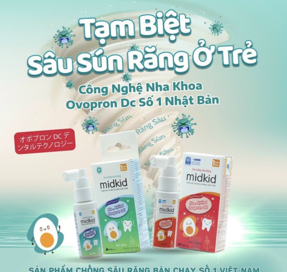 Xịt chống sâu răng Midkid hương táo 20ml