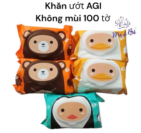 Khăn ướt Agi 100 miếng không mùi