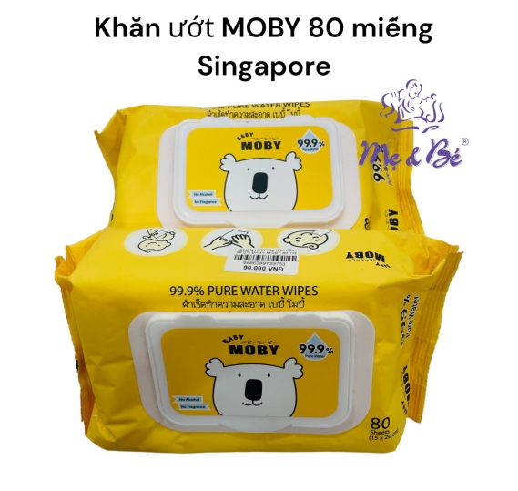 Khăn ướt MOBY Singapore 80 miếng 