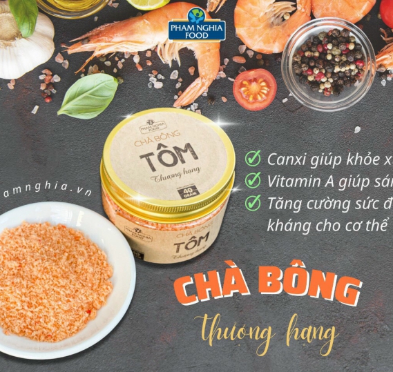 Chà Bông Tôm Thượng Hạng Phạm Nghĩa hũ 40g