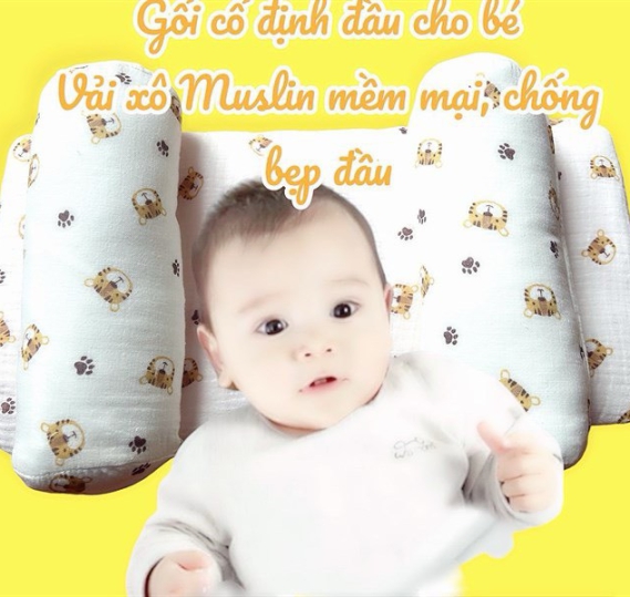 Gối xô định hình đầu bé sơ sinh