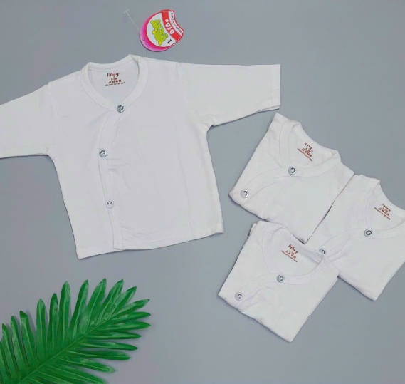 Áo tay dài bác sĩ trắng sơ sinh